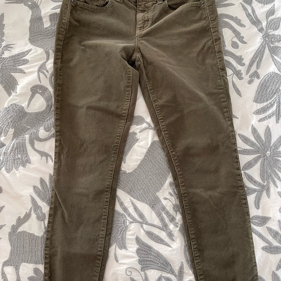 J.Crew Toothpick Olive Green Corduroy 26 ankle - Picture 4 of 4